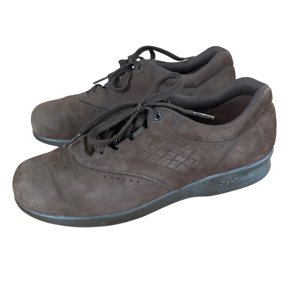 SAS Free‎ Time Walking Shoes Womens 8M Brown Suede Lace Up Comfort Made in USA